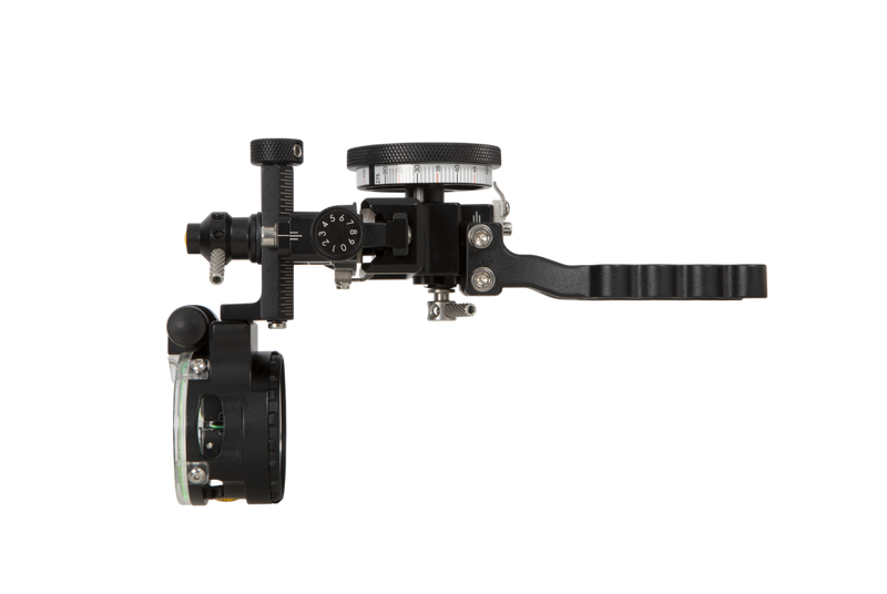 Top view of the Trophy Ridge SWFT 1 Pin - left handed single pin sight - right handed single pin bow sight