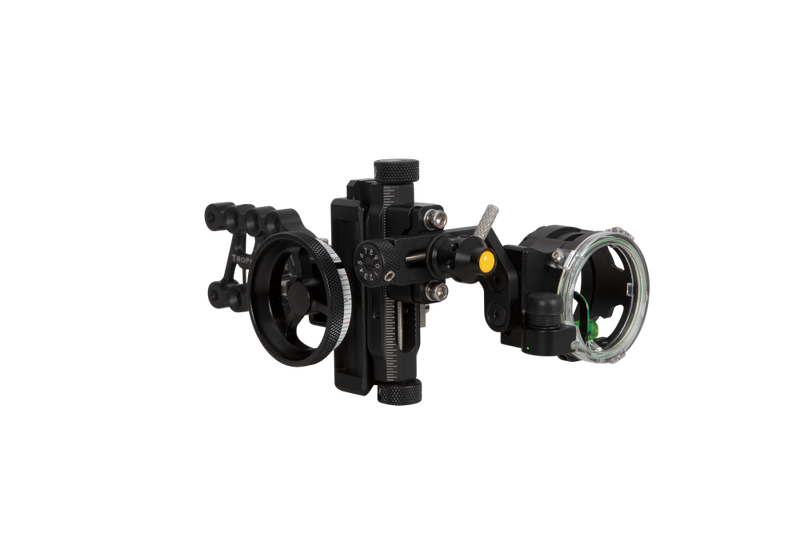 Adapt to various lighting conditions using the adaptable click light feature on this single pin bow sight - 1 pin bow sight