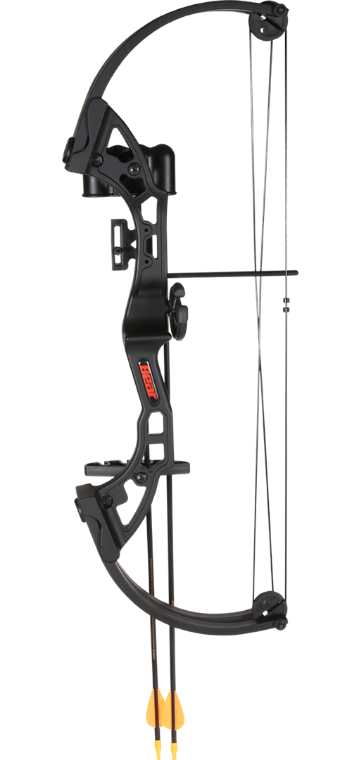 Bear Brave Bow with Biscuit - Black Youth Compound Bow - Youth_1