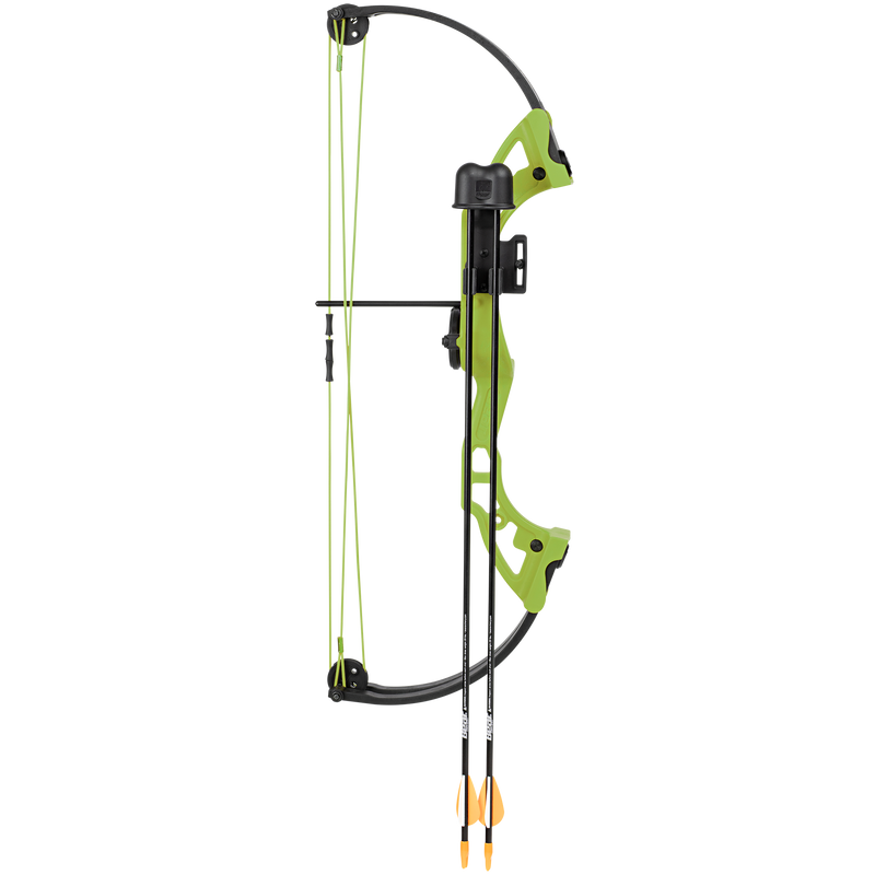 Bear Brave Bow with Biscuit - Green Youth Compound Bow - Youth_2