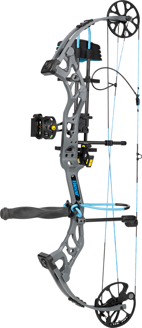 Bear Archery AC96B2B2203 Kit de ballesta de dominio listo para cazar con  flechas ópticas, carcaj, trineo de cincho, paquete de eslinga con linterna