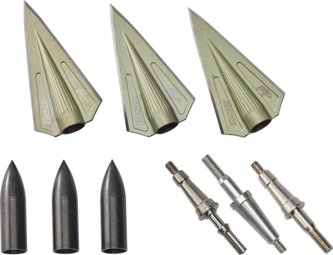 bear archery razorhead double bevel broadheads - two blade broadheads