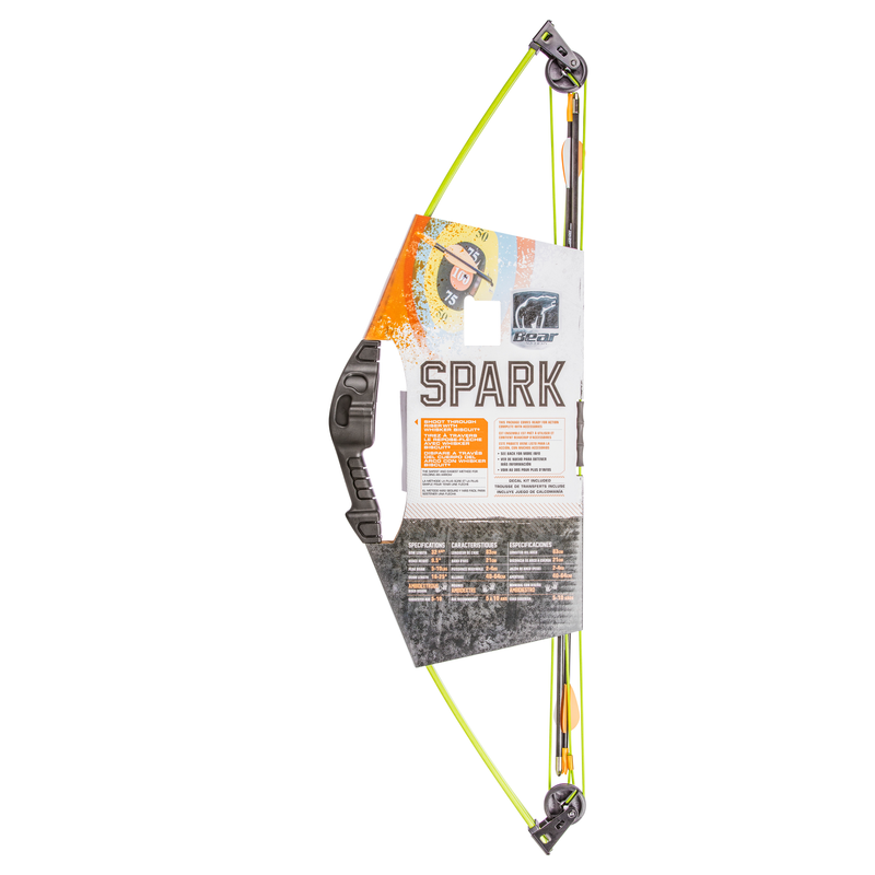 Bear Archery Spark Youth Bow Set - Bear Youth Bow - Green Youth Bow