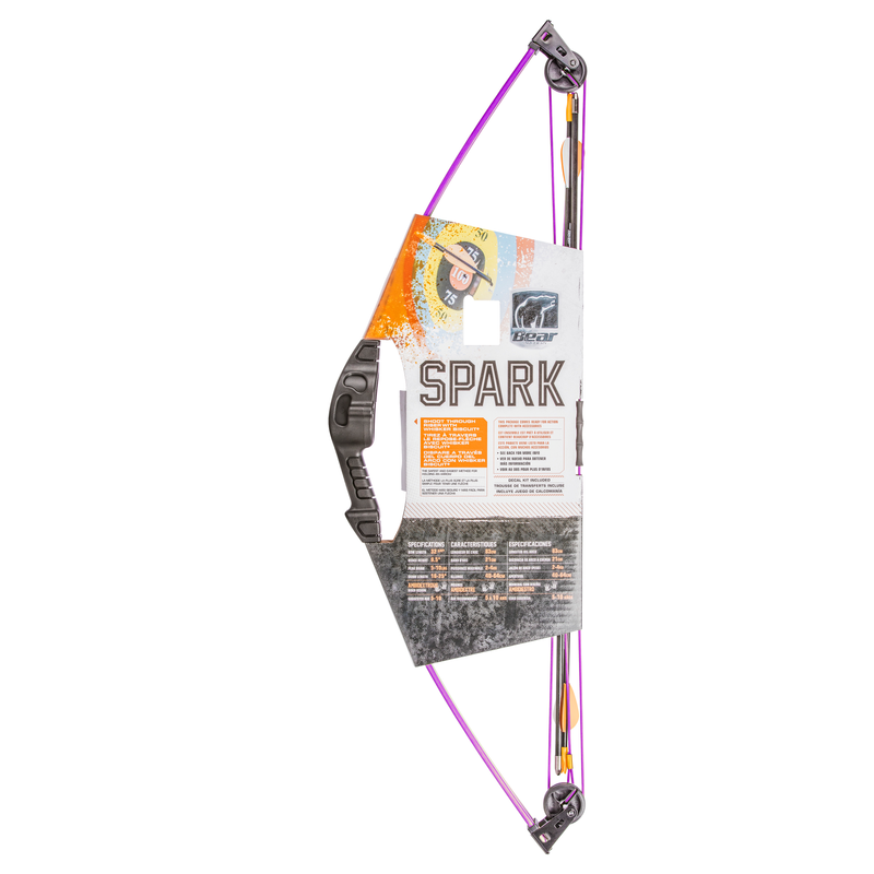 Bear Spark Set - Flo Purple Youth Archery Bow Set_7