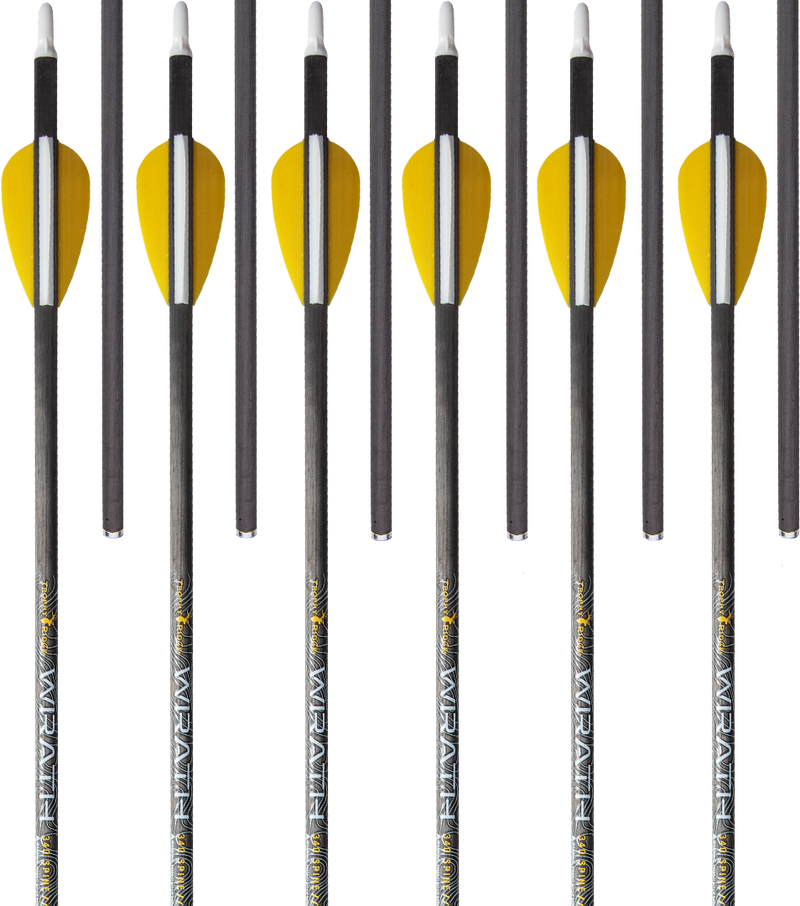 Trophy Ridge Wrath 340 Spine Fletched Carbon Arrows Arrows - Arrows for Compound Bow - Arrows for Hunting