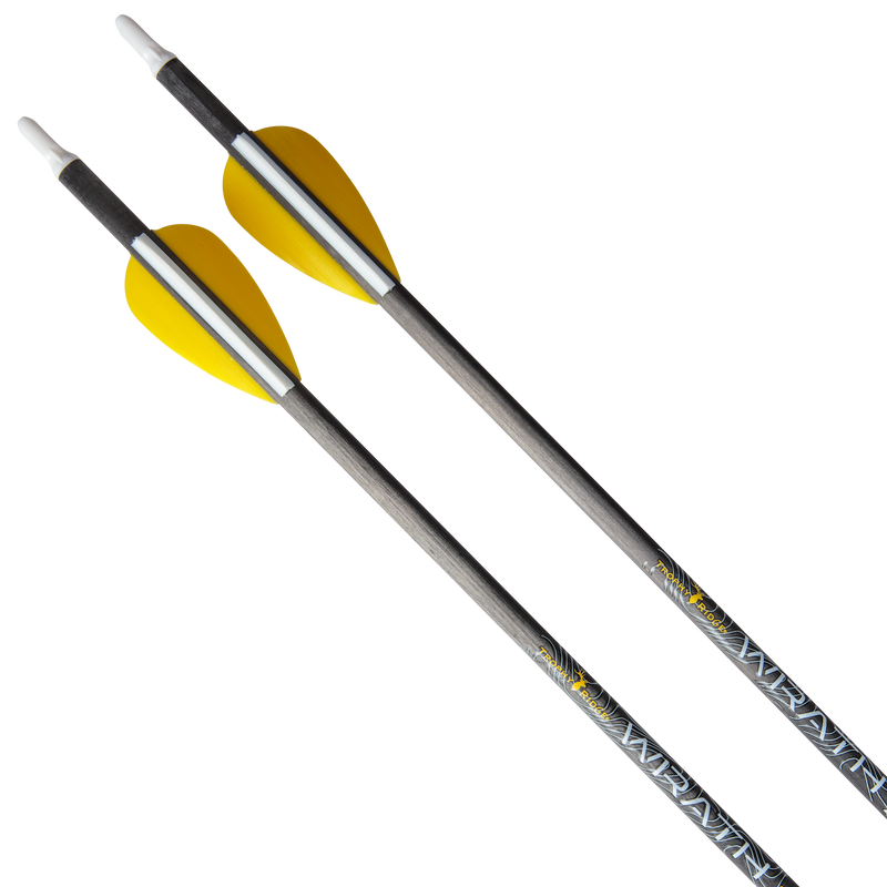 Trophy Ridge Wrath 340 Spine Fletched Carbon Arrows Arrows - Arrows for Compound Bow - Arrows for Hunting