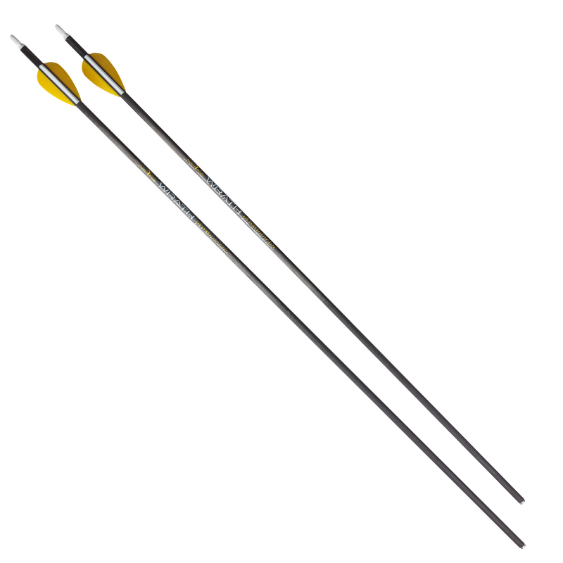 Trophy Ridge Wrath 340 Spine Fletched Carbon Arrows Arrows - Arrows for Compound Bow - Arrows for Hunting