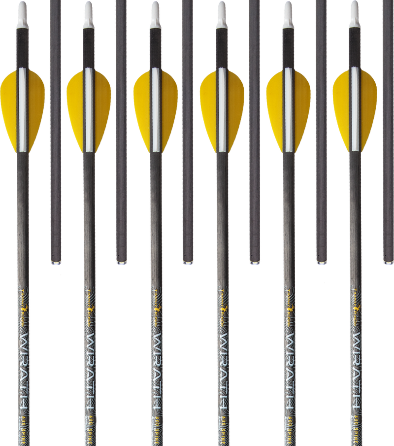 Trophy Ridge Wrath 400 Spine Fletched Carbon Arrows Arrows - Arrows for Compound Bow - Arrows for Hunting